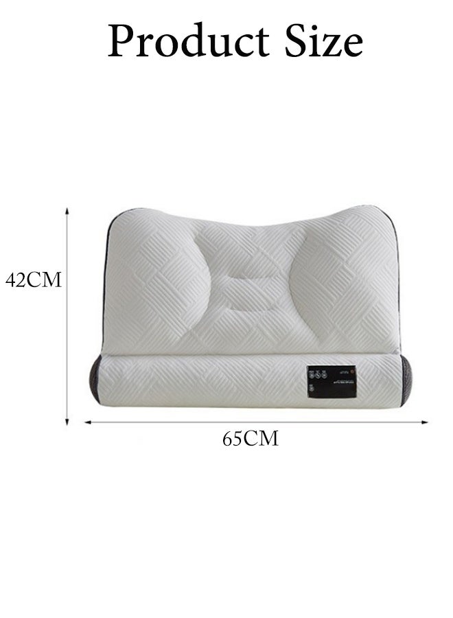 Neck Support Pillow,  Ergonomic Cervical Pillow, Cervical Support Comfortable Pillow, Neck Pillow Cervical Pillow for Neck Strain Relief, Neck Pillow for Sleeping,Cervical Contour Neck Support Pillows for Side Back Stomach Sleeper, Adjustable Orthopedic Pillow Filling with PE Hose - Image 2
